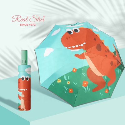 RST teenager cartoon auto open and close sun and rain protect kid fold umbrella school children reflective umbrella