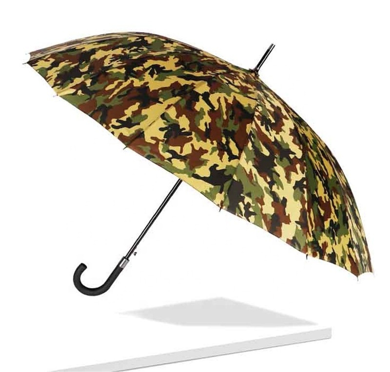 RST classic Camouflage straight umbrella rain and sun big size 25 inches  16 ribs windproof military color umbrella