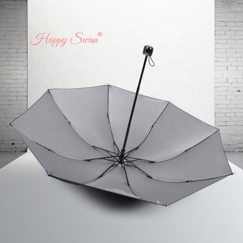 Happy Swan cheap wholesale gift umbrella black small fold umbrella for logo printing