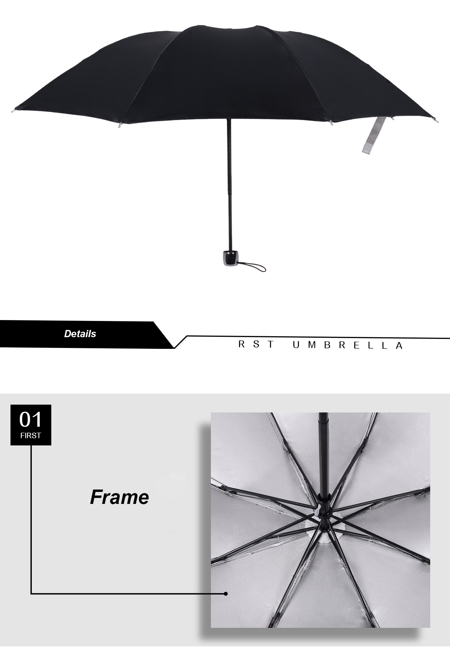 Happy Swan cheap wholesale gift umbrella black small fold umbrella for logo printing