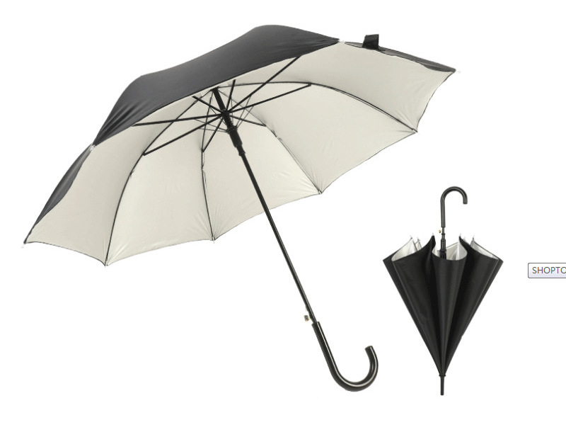 High Quality Automatic Open J Handle Straight Umbrella 16K Outdoor Windproof Customized Printing Logo Stick Umbrella