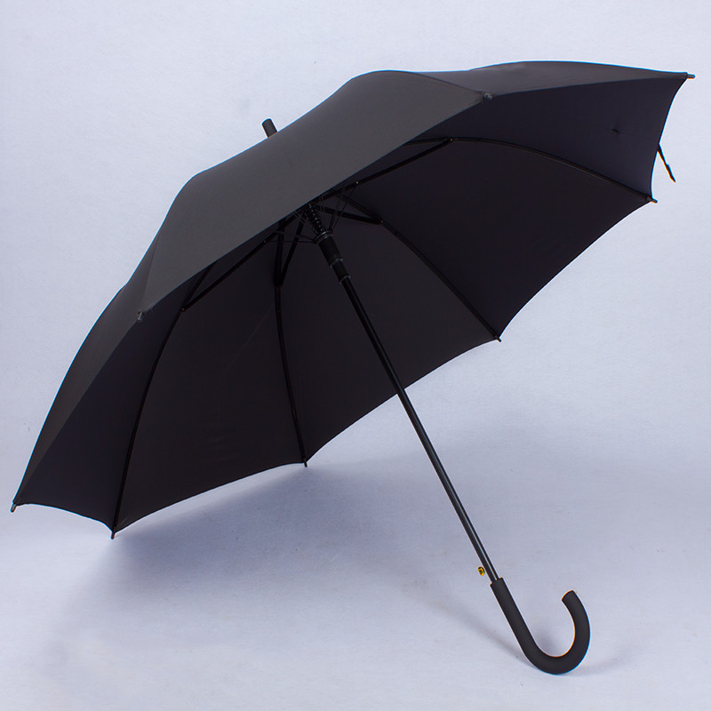 High Quality Automatic Open J Handle Straight Umbrella 16K Outdoor Windproof Customized Printing Logo Stick Umbrella