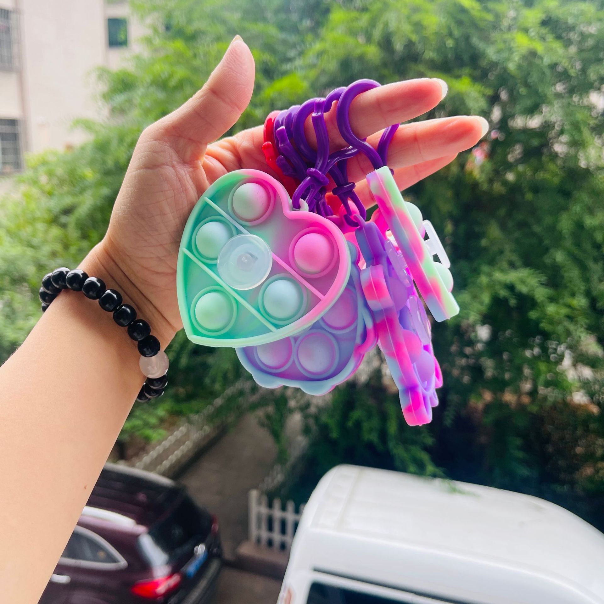 geometric bubble finger fingertip gyro creative rotating silicone gyro adult decompression decompression toy