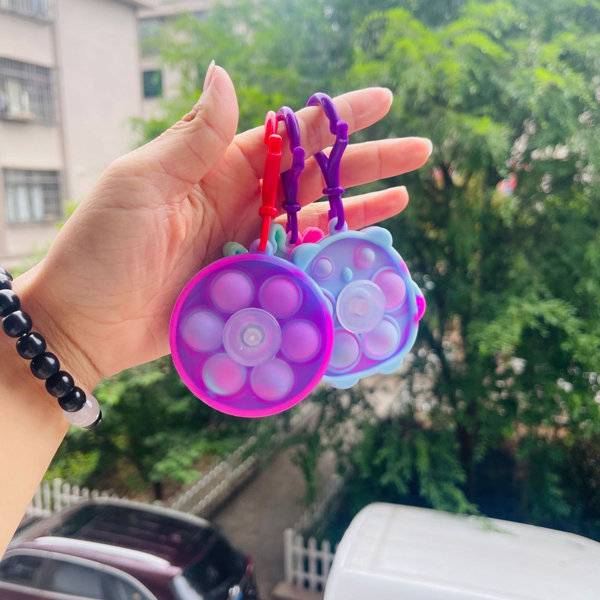 geometric bubble finger fingertip gyro creative rotating silicone gyro adult decompression decompression toy