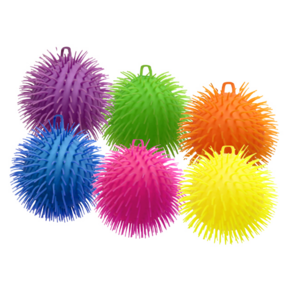 Flashing TPR puffer ball spike ball 7INCH colorful bouncing ball Promotional gift squeeze toy