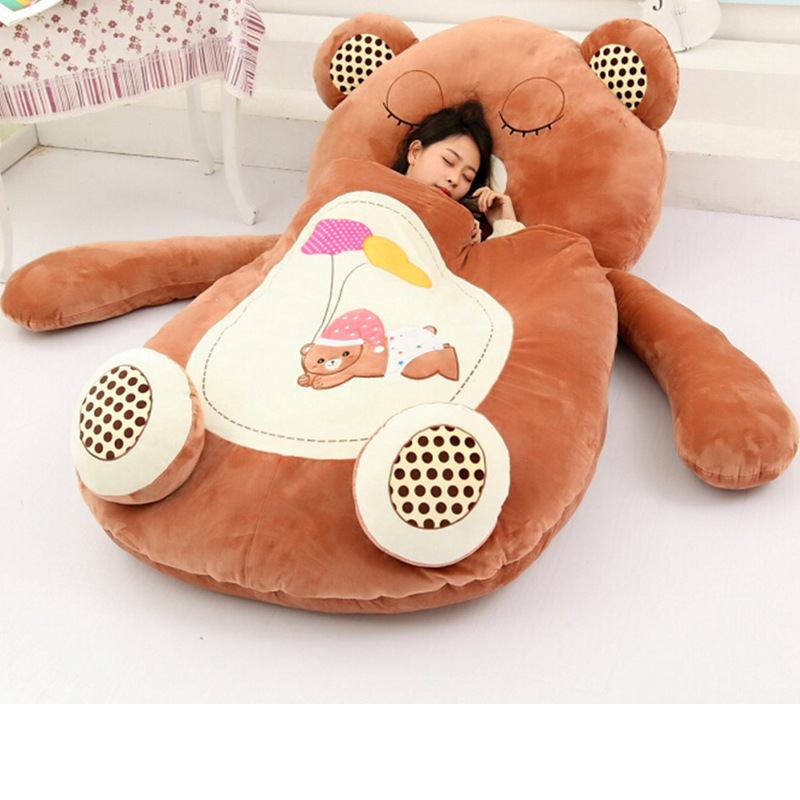 Lazy bed cute adults big bear frog cat sleeping bag mat sofa bed animal giant teddy bear bed bear giant stuffed animal toys