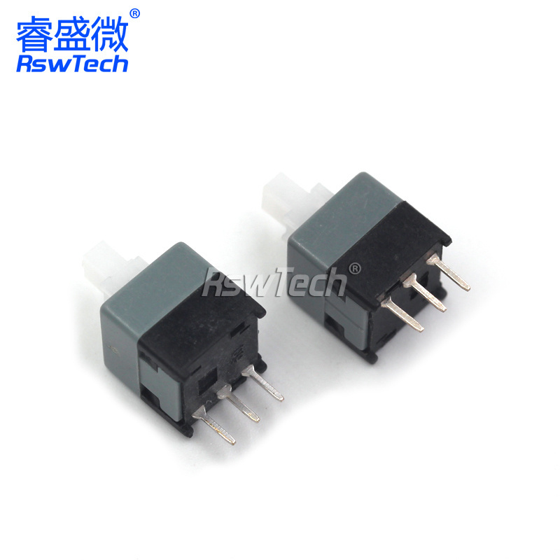 Blue White Light Switches 8.5x8.5mm 6 Pin Vertical 8mm Momentary Push Button Switch On Off Button Square Self-Locking Switch