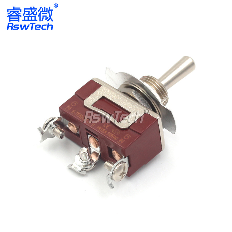 3 Position Toggle Rocker Switch 6 Pin On-On-on E-TEN123 E-TEN223 Switches 3Pins Red The Reset Metal 6Pin Toggle Switches