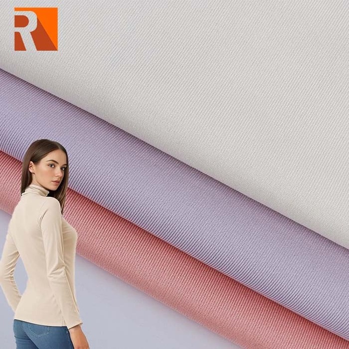 In Stock High Elastic 90 Polyester 10 Spandex Composite Milk Silk  Lycra Jersey T Shirt Lining  Knitted Fabric