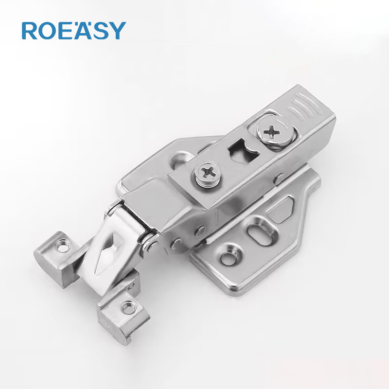 ROEASY Aluminum Frame Door Hinges For Minimalist Narrow Cabinet Glass Doors Hydraulic Buffering Hinge