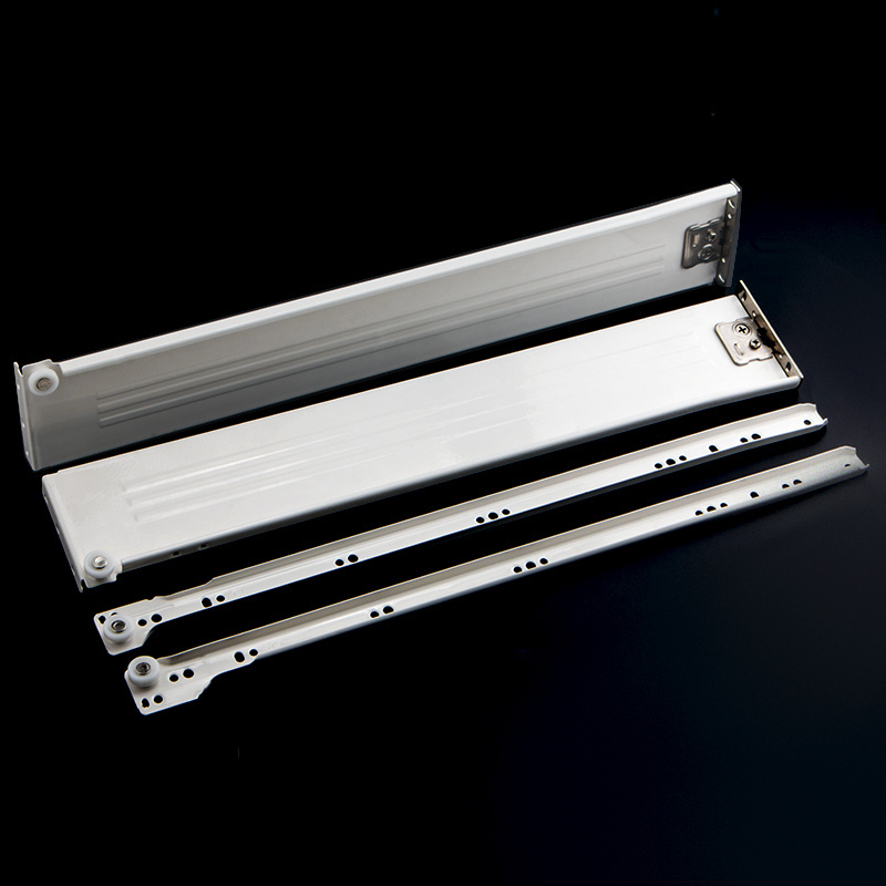 Roeasy soft closing telescopic drawer slide channel European style FGV powder coated drawer slide