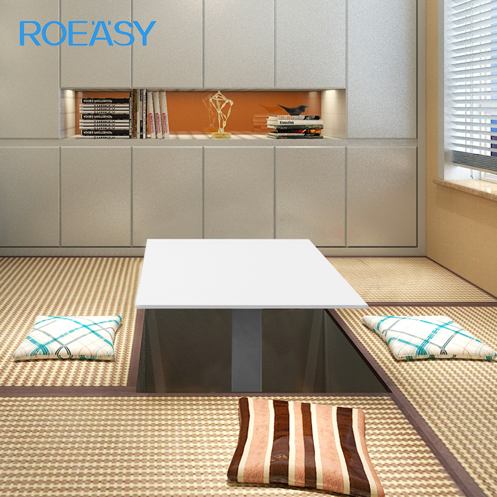 Roeasy height adjustable tatami dining table lift folding telescopic table desk lift table tatami mechanism for furnitures