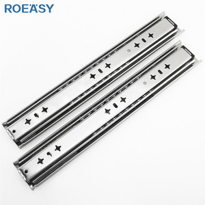 ROEASY Self closing drawer slide 53mm drawer slide solf close  rail heavy duty locking drawer slide telescope  cabinet handle