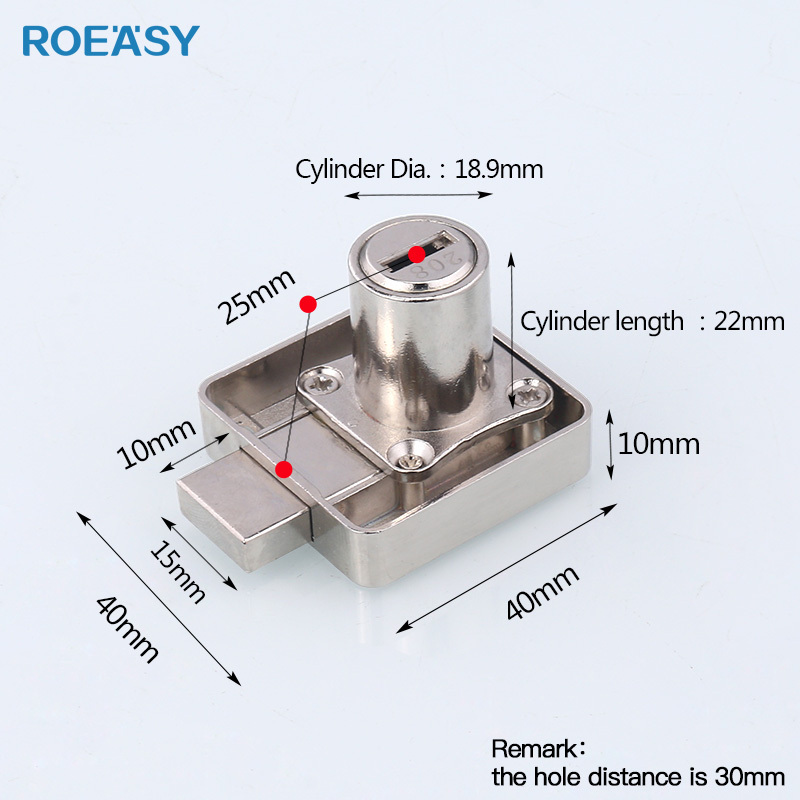 ROEASY Office Furniture Pedestal Computer Cupboard Desk Wooden Cabinet Drawer Lock Furniture Lock