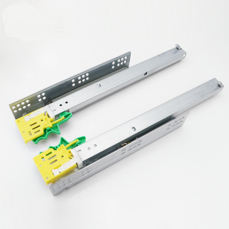 ROEASY Push To Open Bottom Drawer Channel 1.7*1.5*1.3MM Heavy Duty Soft Close Undermount Drawer Slide