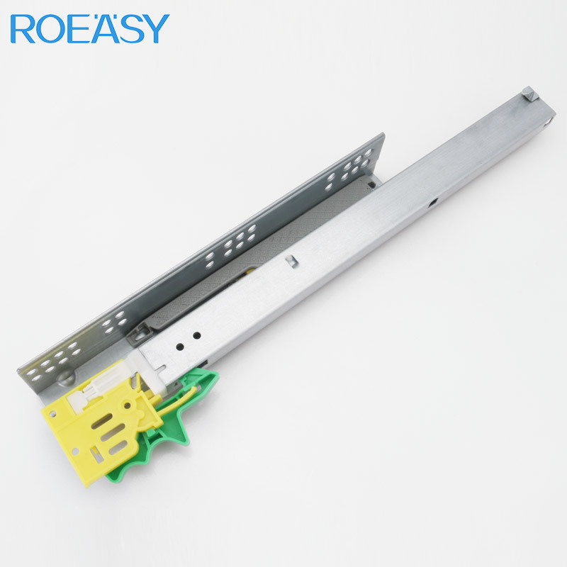 ROEASY Push To Open Bottom Drawer Channel 1.7*1.5*1.3MM Heavy Duty Soft Close Undermount Drawer Slide