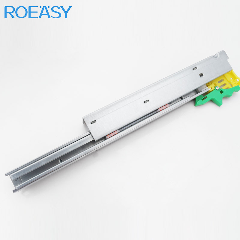 ROEASY Push To Open Bottom Drawer Channel 1.7*1.5*1.3MM Heavy Duty Soft Close Undermount Drawer Slide