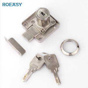 ROEASY DRAWER LOCK 138N-22  furniture lock with 3mm latch with brass computer keys 22or 32mm cylinder cabinet lock