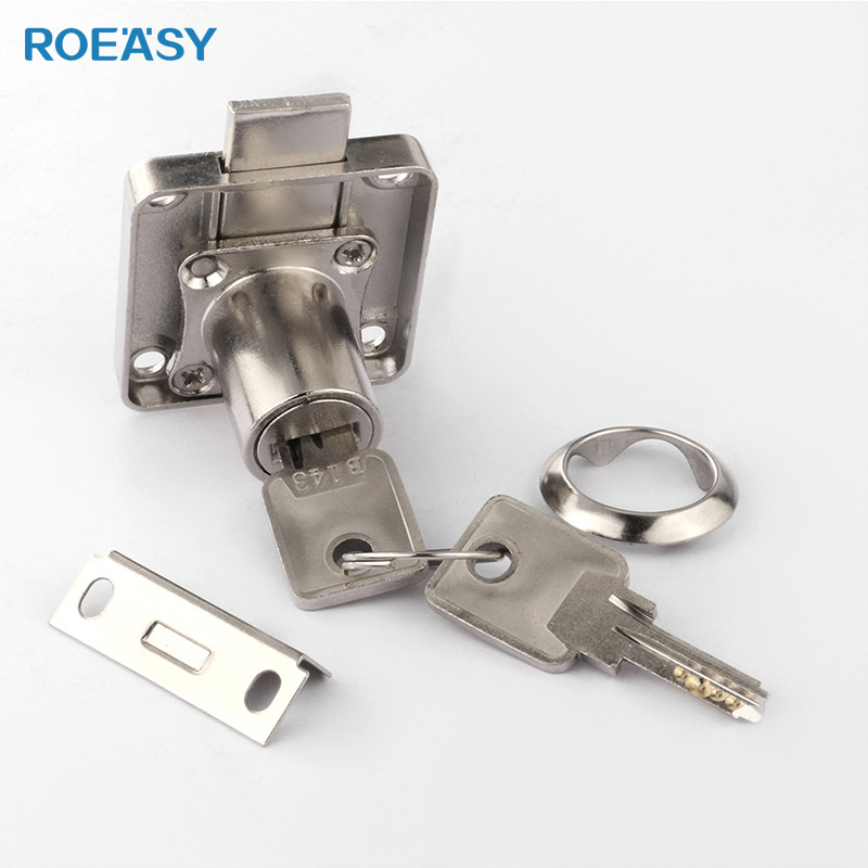 ROEASY DRAWER LOCK 138N-22  furniture lock with 3mm latch with brass computer keys 22or 32mm cylinder cabinet lock