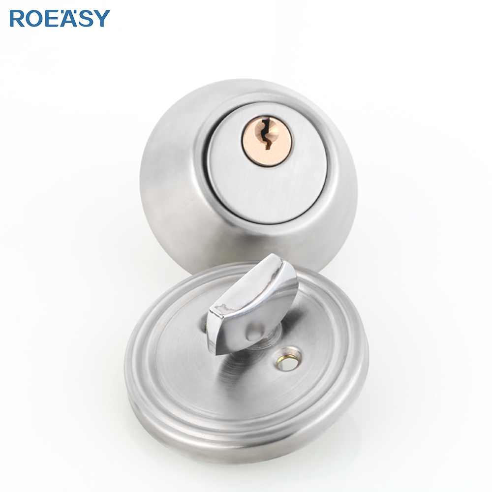 Roeasy Brass Cylinder Door Knob Set Interior Lockable Door Lock 201/304 Stainless Steel Cerradura Deadbolt Door Lock