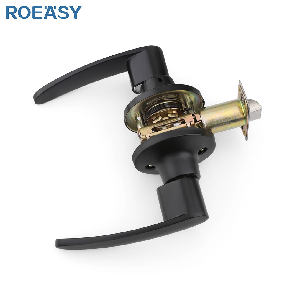 ROEASY Zinc Alloy Passage Commercial Cylindrical Lock Hotel Bathroom Privacy Tubular Lever Door Handle Door Lock