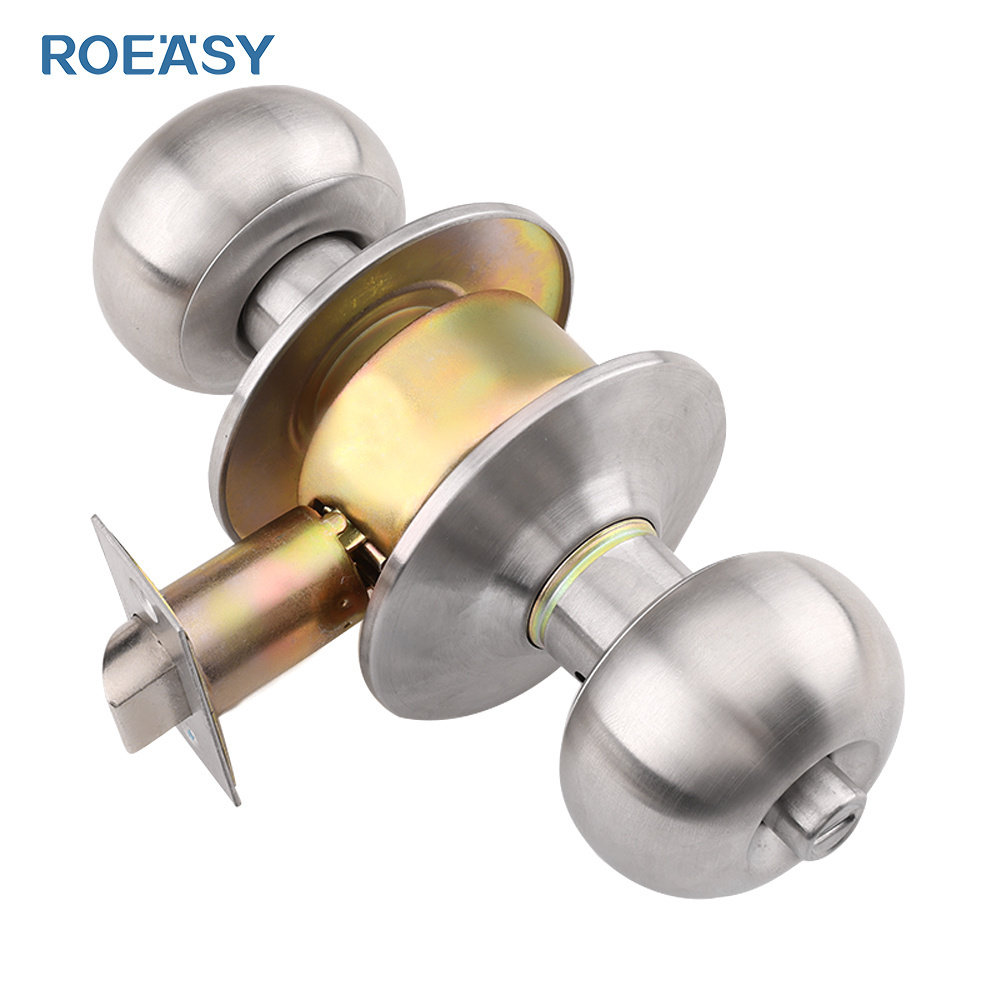 ROEASY 5791 SS-ET SS201 Cylindrical Door Knob Lock Security Round Handle Door Lock with Keys