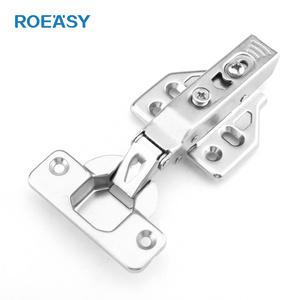 ROEASY Full Overlay Hinge for Cabinets Door 35mm Cup Hydraulic 2D Hinge for Furniture Wardrobe and Kitchen Cupboards