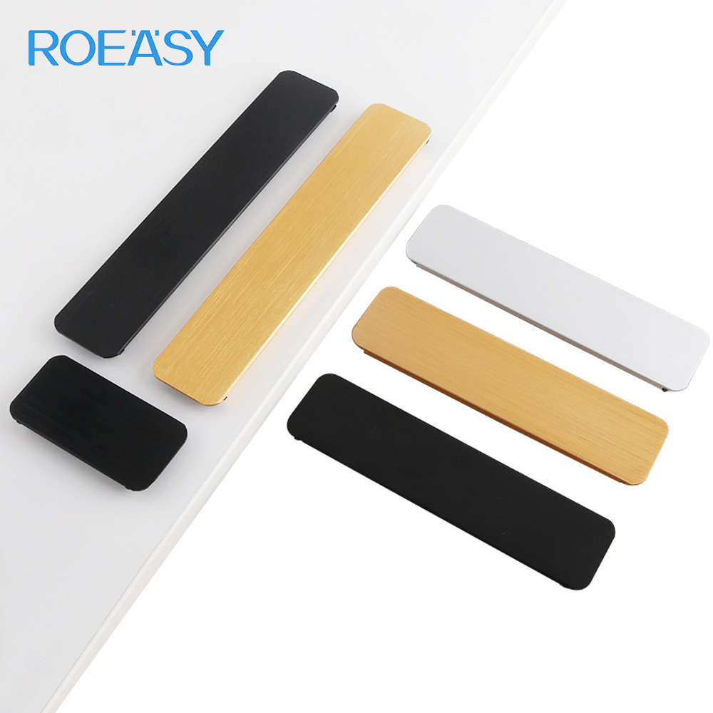 ROEASY solid black silver gold color furniture drawer knobs and handles for doors cabinets cupboards drawer pulls knobs