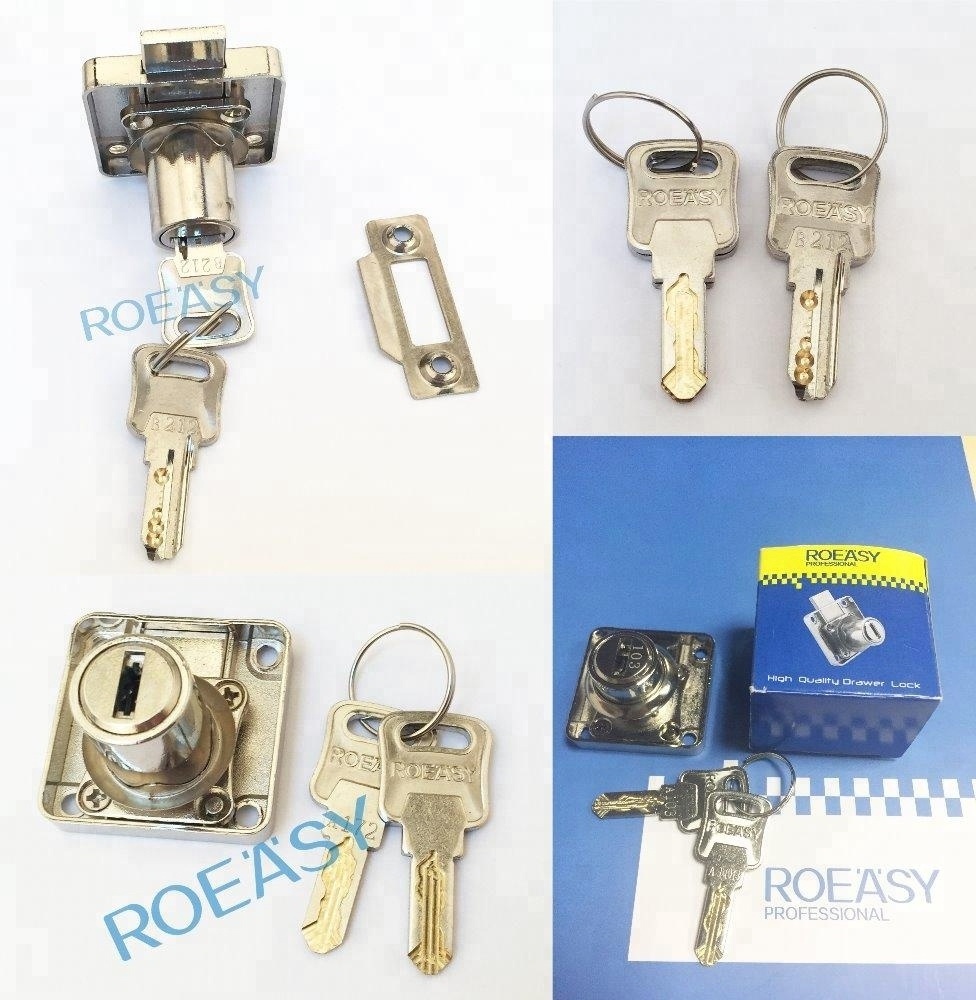 ROEASY DRAWER LOCK 138N-22  furniture lock with 3mm latch with 32mm/22mm cylinder high quality cabinet lock