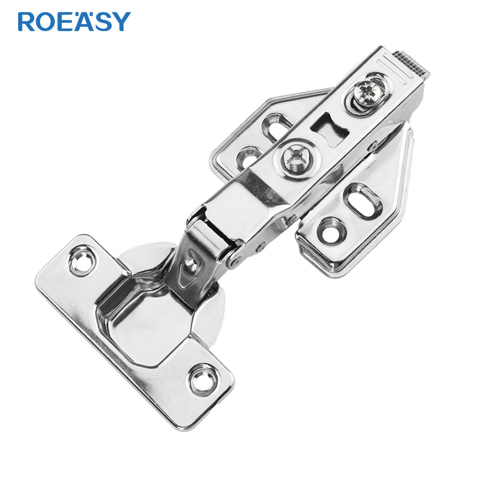 Roeasy Clip On Hydraulic Soft Close Cabinet Door Hinge Auto Close Stainless Steel Half Overlay Cabinet Hinge