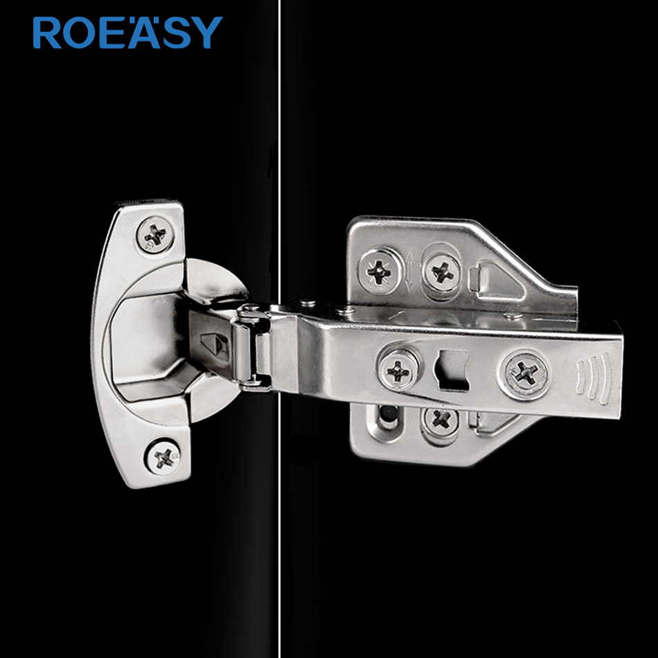 Roeasy Cabinet Hinge Three Way Circular Arc 35MM Cup Head Soft Close 2D 3D Hydraulic Cupboard Closet Door Furniture Hinges