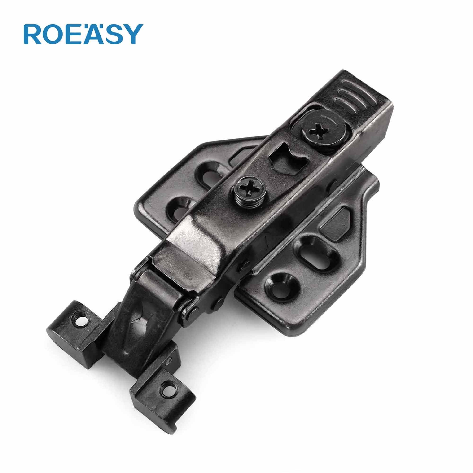 ROEASY Aluminum Frame Door Hinges For Minimalist Narrow Cabinet Glass Doors Hydraulic Buffering Hinge