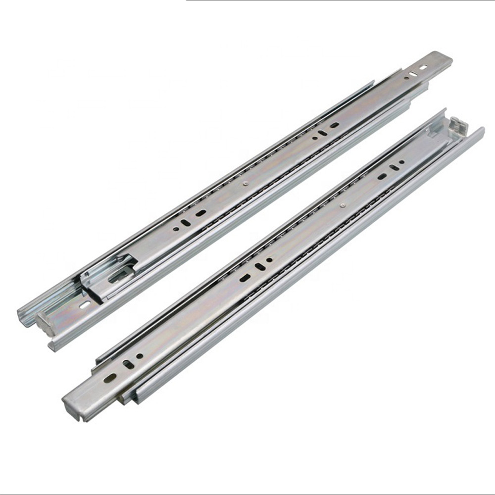 ROEASY 60 Grams 45mm Zinc Plated Runner Slide Channel Ball Bearing Full Extension Kitchen Cabinet Drawer Slides