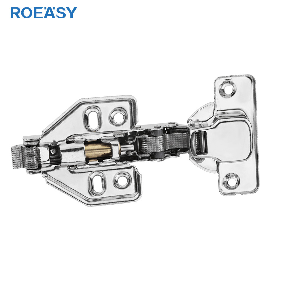 Roeasy Clip On Hydraulic Soft Close Cabinet Door Hinge Auto Close Stainless Steel Half Overlay Cabinet Hinge