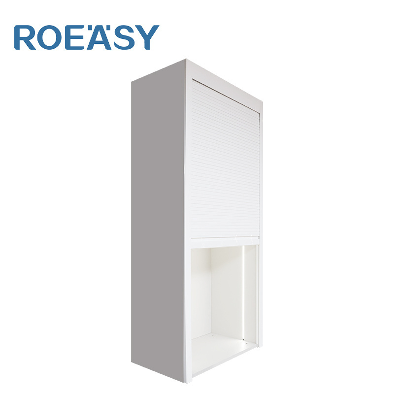 ROEASY Vertical Or Horizontal Wardrobe PVC Roller Shutter Aluminum Shutters Built-In Blindsr Roll Up Doors for Kitchen Cabinet