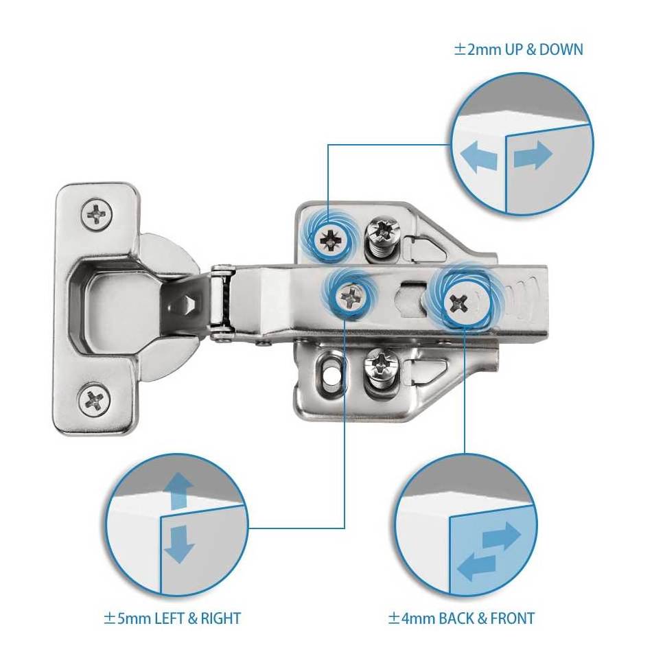 ROEASY 35mm Cup Clip-on Soft closing hinge with 3d adjustment Base  buffering furniture hinge hydraulic kitchen cabinet hinges