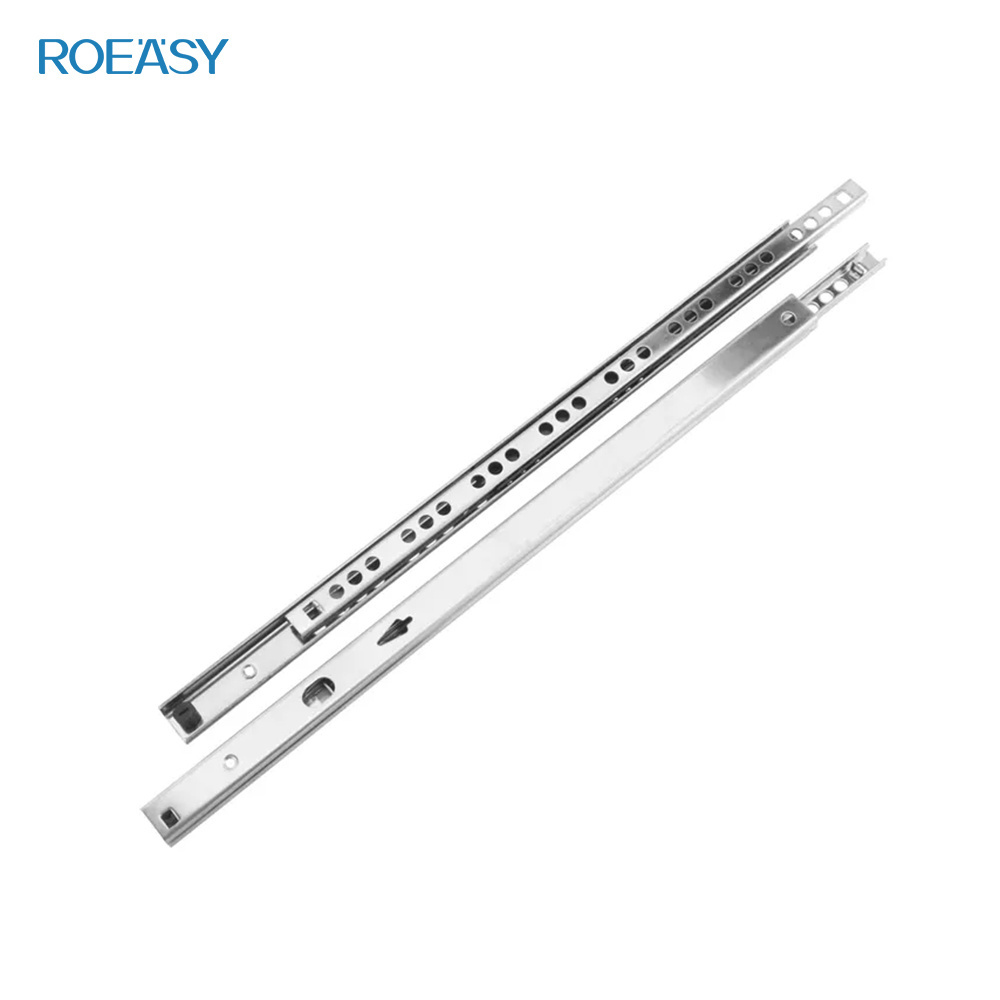 ROEASY Drawer slide 17mm zinc furniture accessories two way linear ball bearing drawer slide