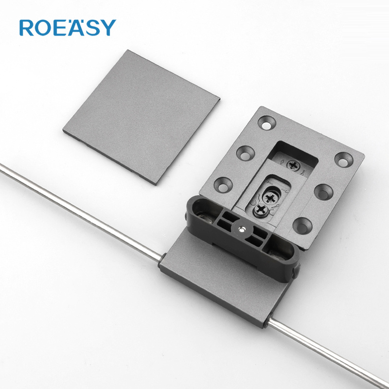 ROEASY 270 Degree Concealed Cabinet Hinge Aluminum Frame Glass Door Pivot Hinge for Kitchen