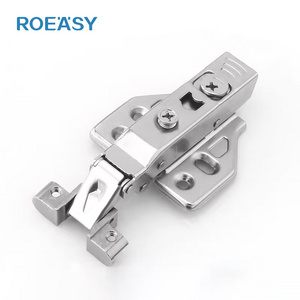 ROEASY Aluminum Frame Door Hinges For Minimalist Narrow Cabinet Glass Doors Hydraulic Buffering Hinge