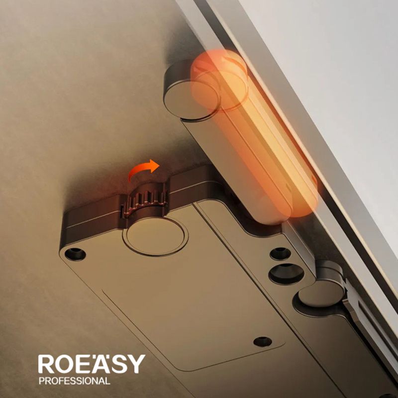 Roeasy Cabinet Door Push To Open Buffer System Closet Wardrobe Hardware One Touch Door Opener for Cupboard