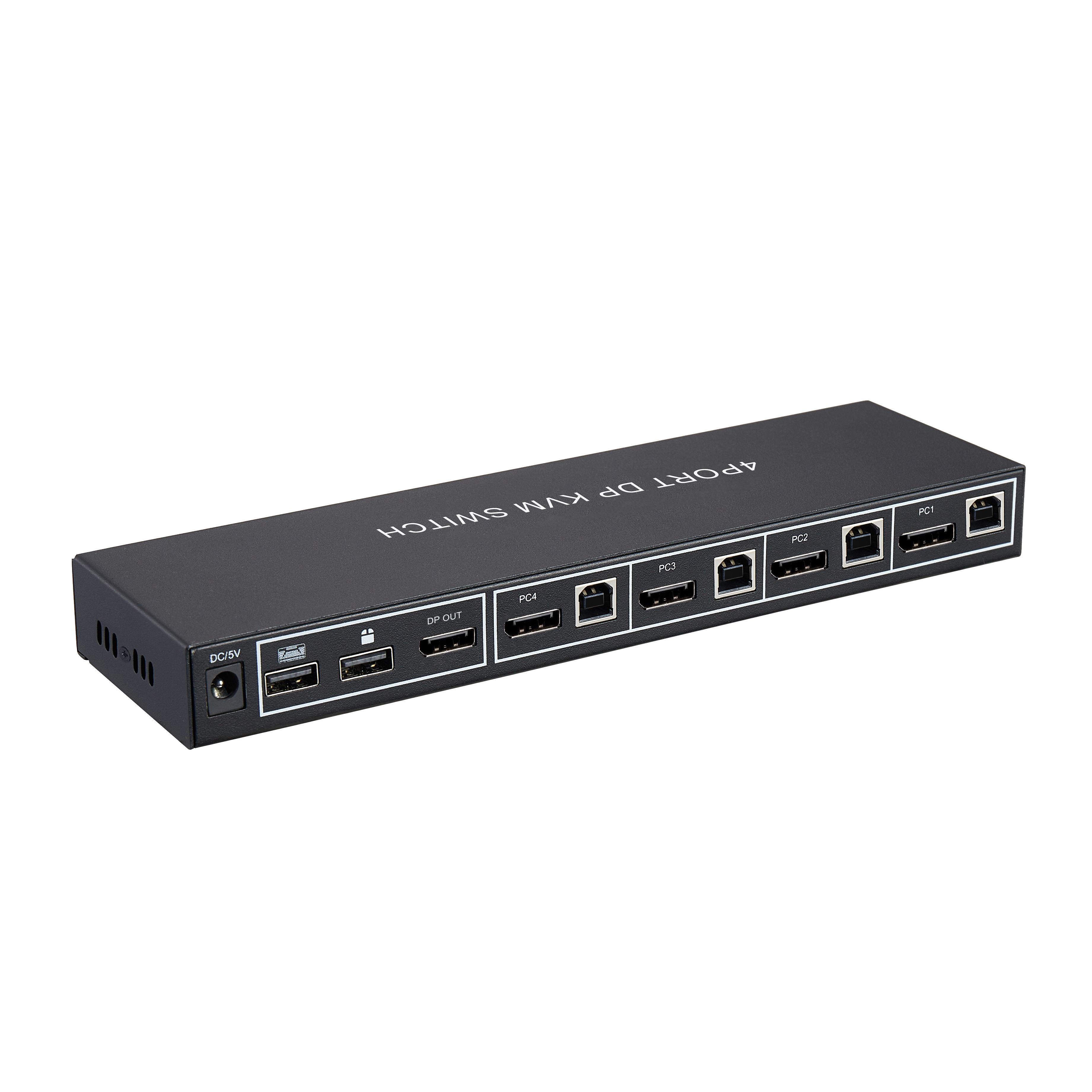 4Kx2K DP KVM Switches Support 3840*2160@60HZ RS232 DCCI Switch DisplayPort Dual Monitor Video 4 Port KVM Switch