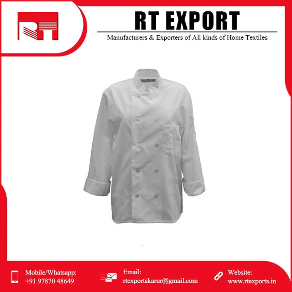 New Arrival Best Selling 100% Cotton Customized Sleeve Chef Jacket Restaurant Uniform at Wholesale Price