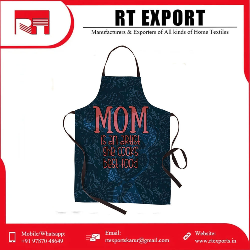 Indian Exporter Top Quality Adjustable Modern Design 100%Cotton Kitchen Apron with Pockets