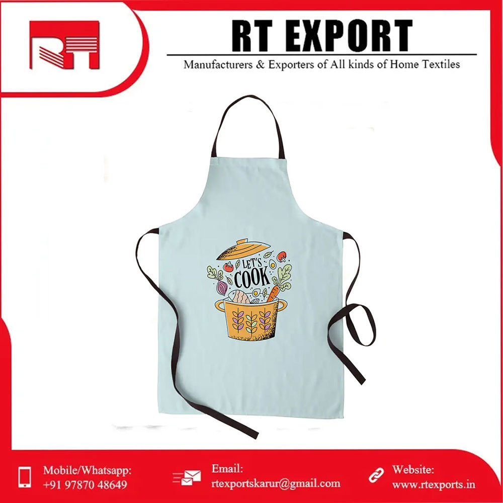 Indian Exporter Top Quality Adjustable Modern Design 100%Cotton Kitchen Apron with Pockets