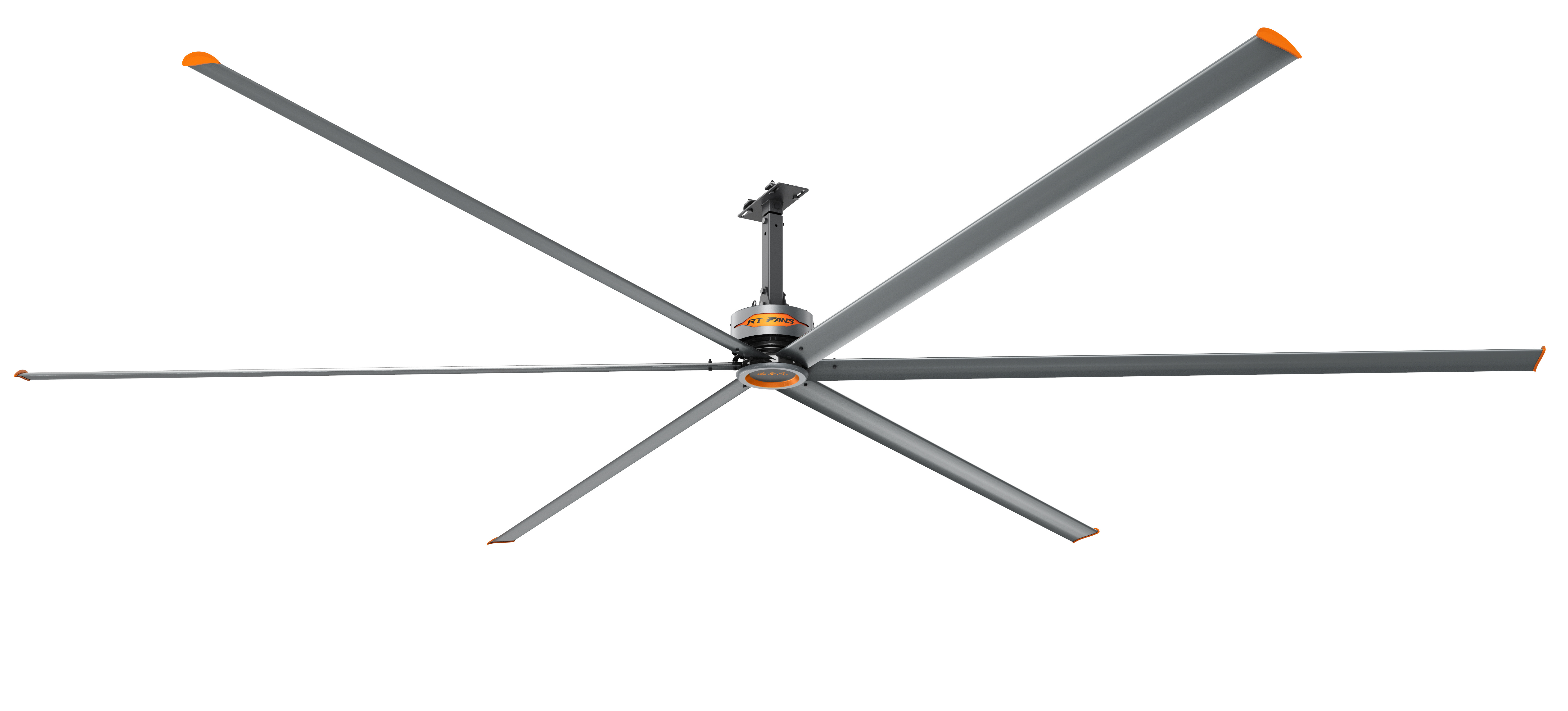 RTFANS PMSM direct drive 24ft 7.3m hvls giant industrial ceiling fans