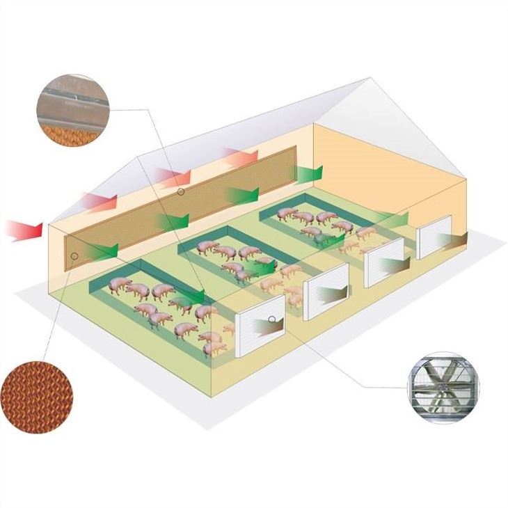 7090/7060/5090 Greenhouse and Poultry Farm Cellulose high efficiency Evaporative Cooling Pad