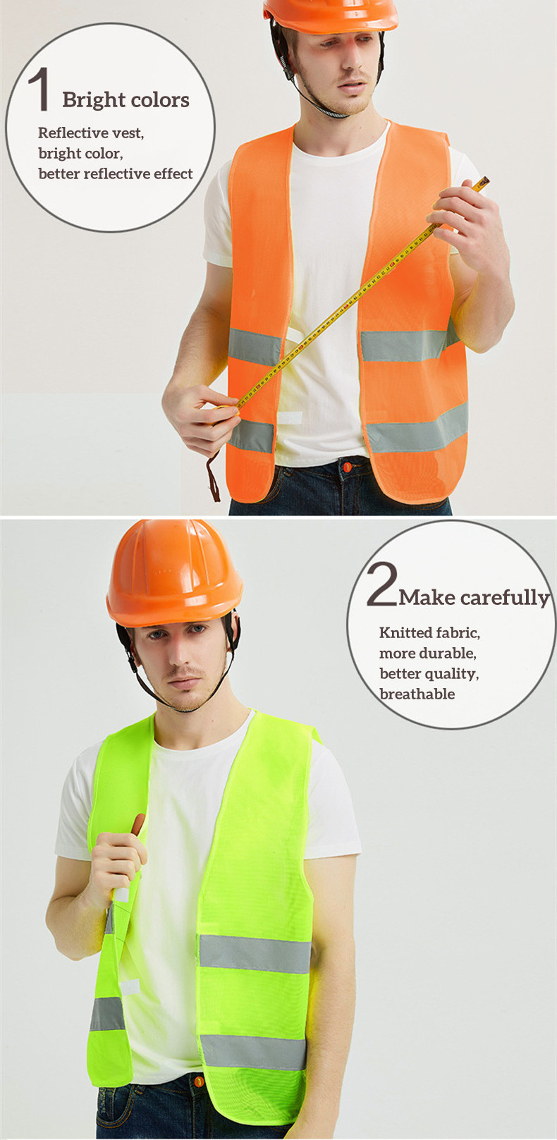 Custom Logo Construction Security Safety Vest Reflective Clothing Reflector Safety Vest with Pocket