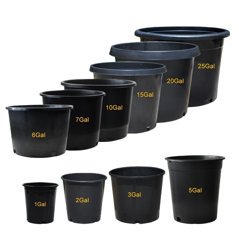 Wholesale Plastic Nursery Pots for Plants in 1-25 Gallon Sizes