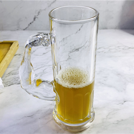 Giant Inflat Mug Organic Glass Beer Bottle Cup With Handle Glass Beer Mug