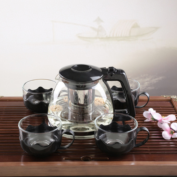 Multiple Heat Resistant Glass Teapot coffee pot With 304 Stainless Steel Infuser And Lid infusion tea pots